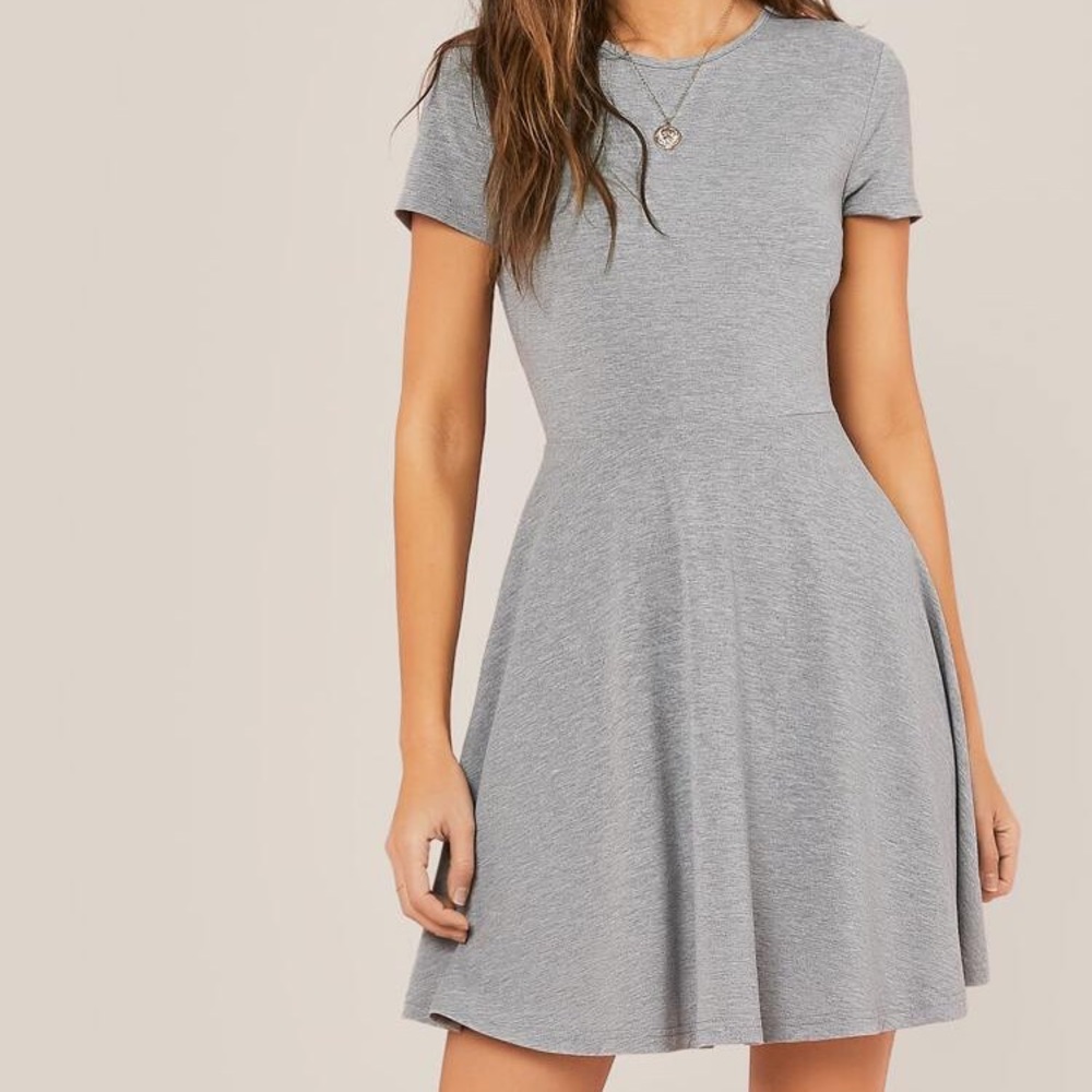 Grey skater dress
